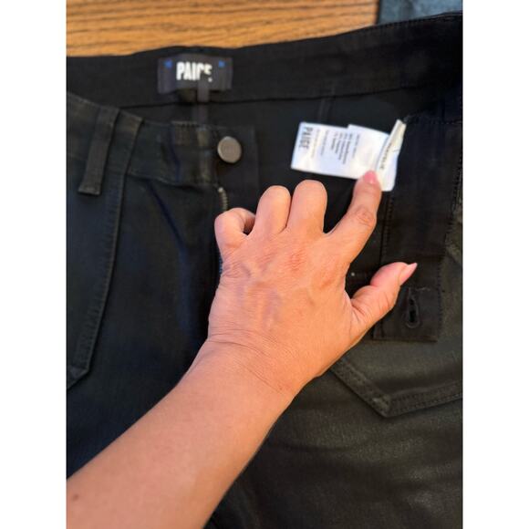 Paige jeans Mayslie Straight Ankle in Black Fog Luxe Coating size 29 (US 8) - Picture 11 of 11